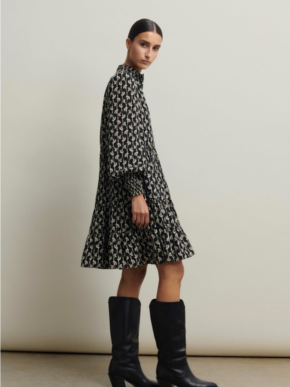 ME+EM Ginkgo Leaf Swing Dress - Picture 2 of 14